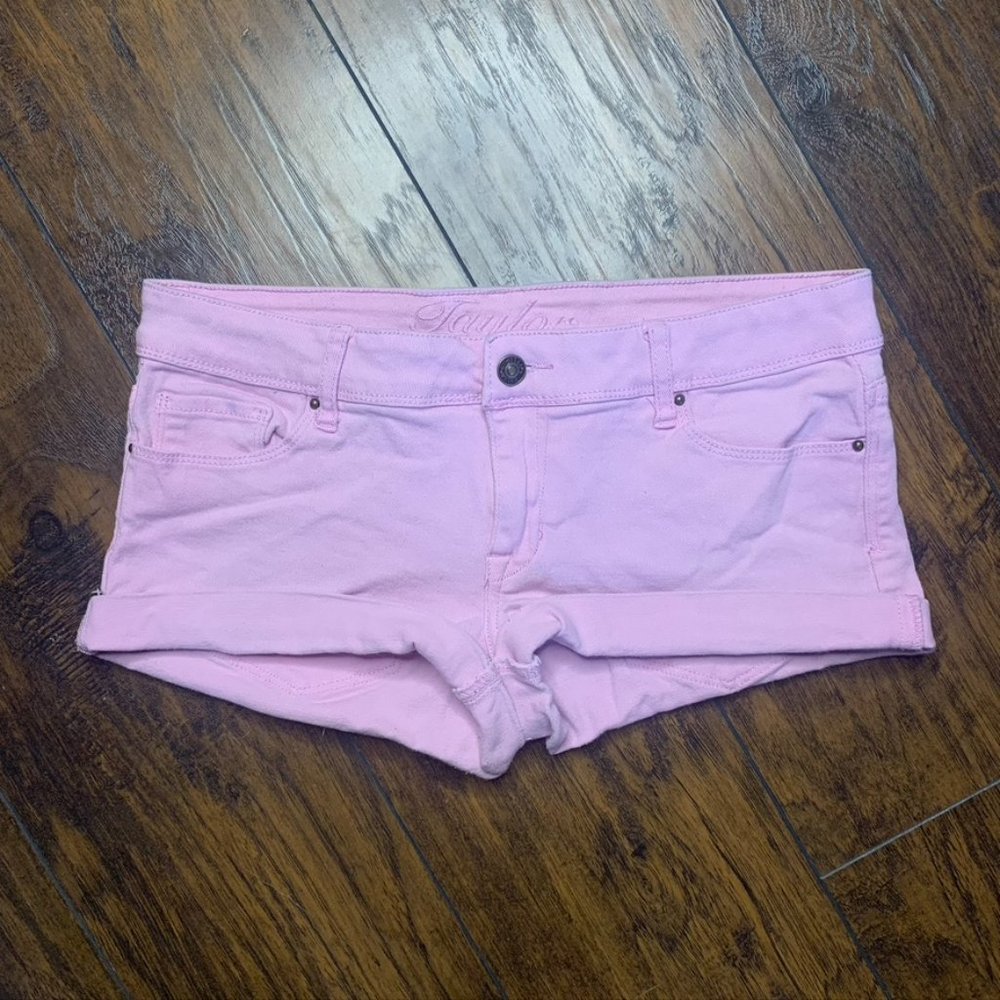 Delias "Taylor" Low Rise Lavender Stretch Jean Shorts,Pastel Preppy 11/12 Junior